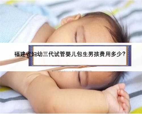 福建省妇幼三代试管婴儿包生男孩费用多少？